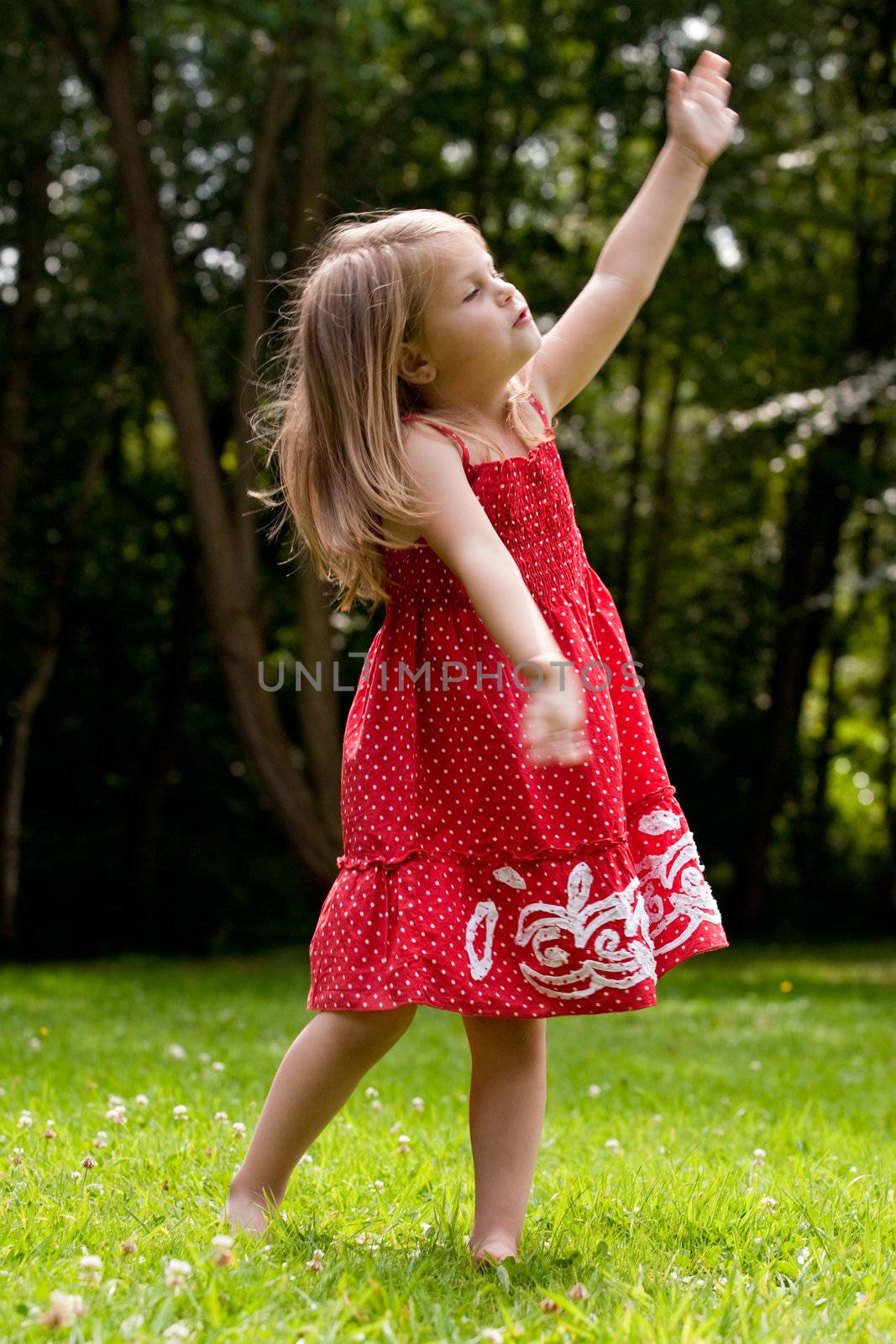 Little girl in the field by DNFStyle