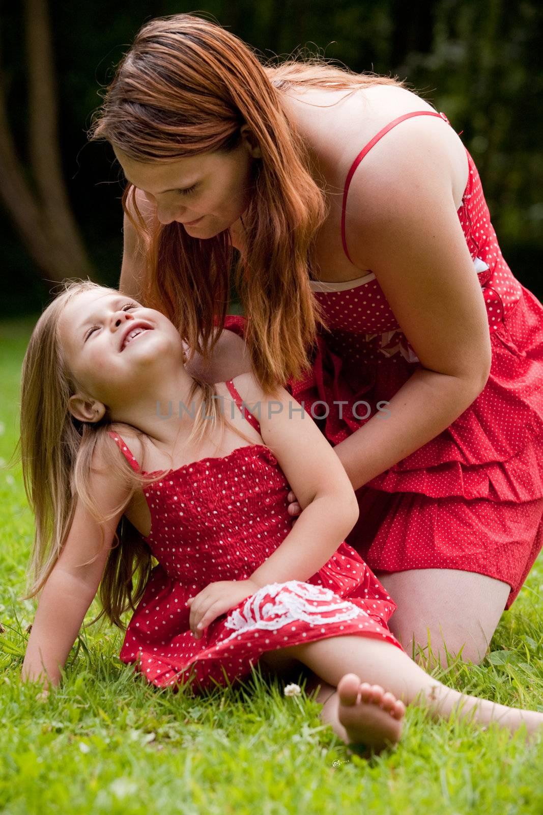 Happy family having a nice vacation in the park
