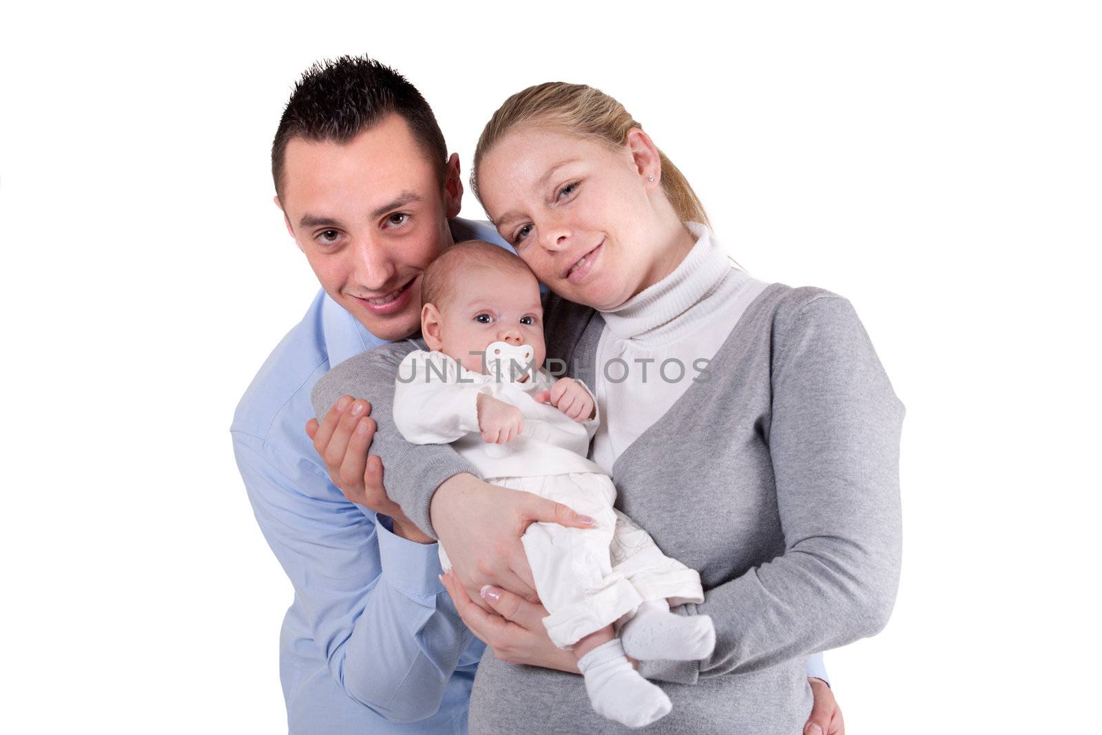 Happy family with their new daughter