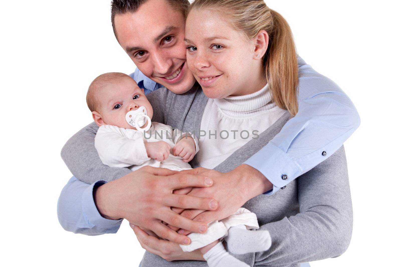 Happy family with their new daughter