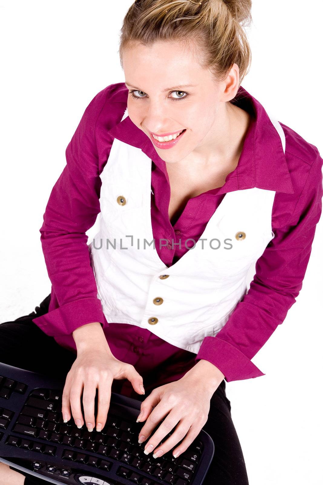 Commercial woman is typing by DNFStyle