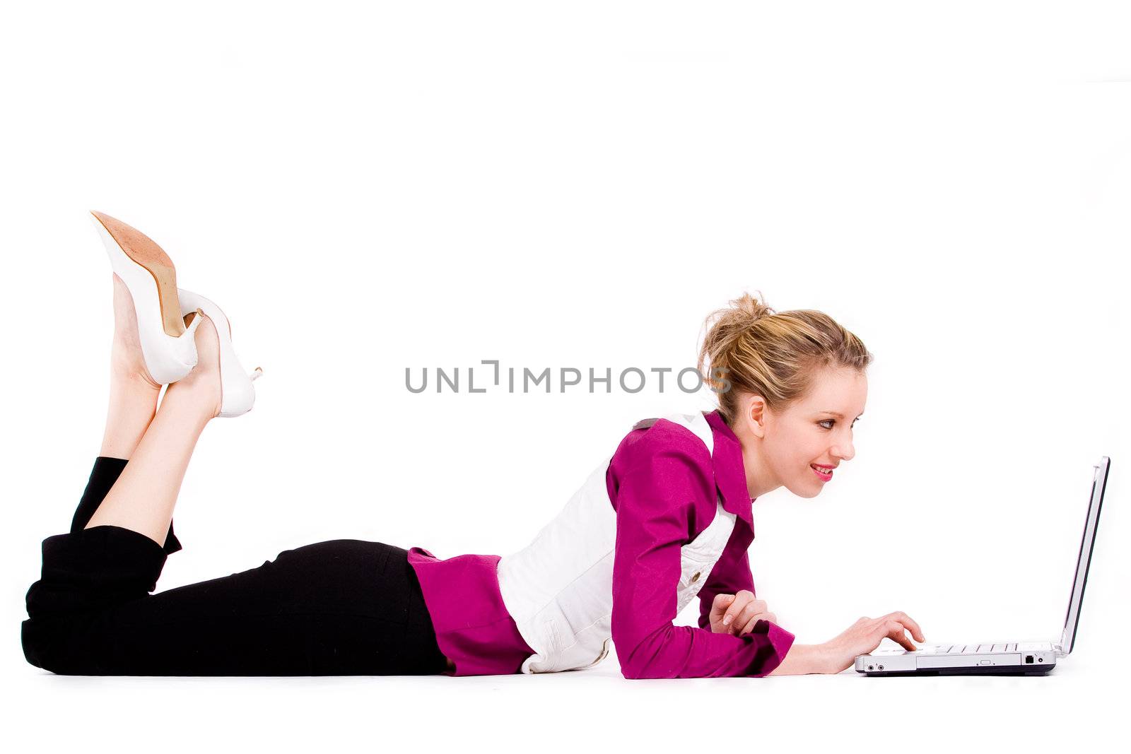 Commercial woman with a laptop by DNFStyle