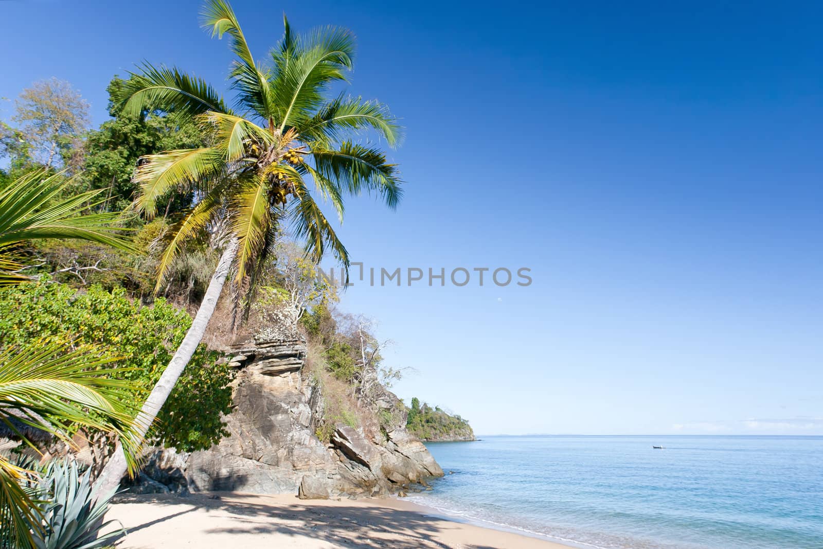 Tropical beach landscape from Nosy Be, Madagascar