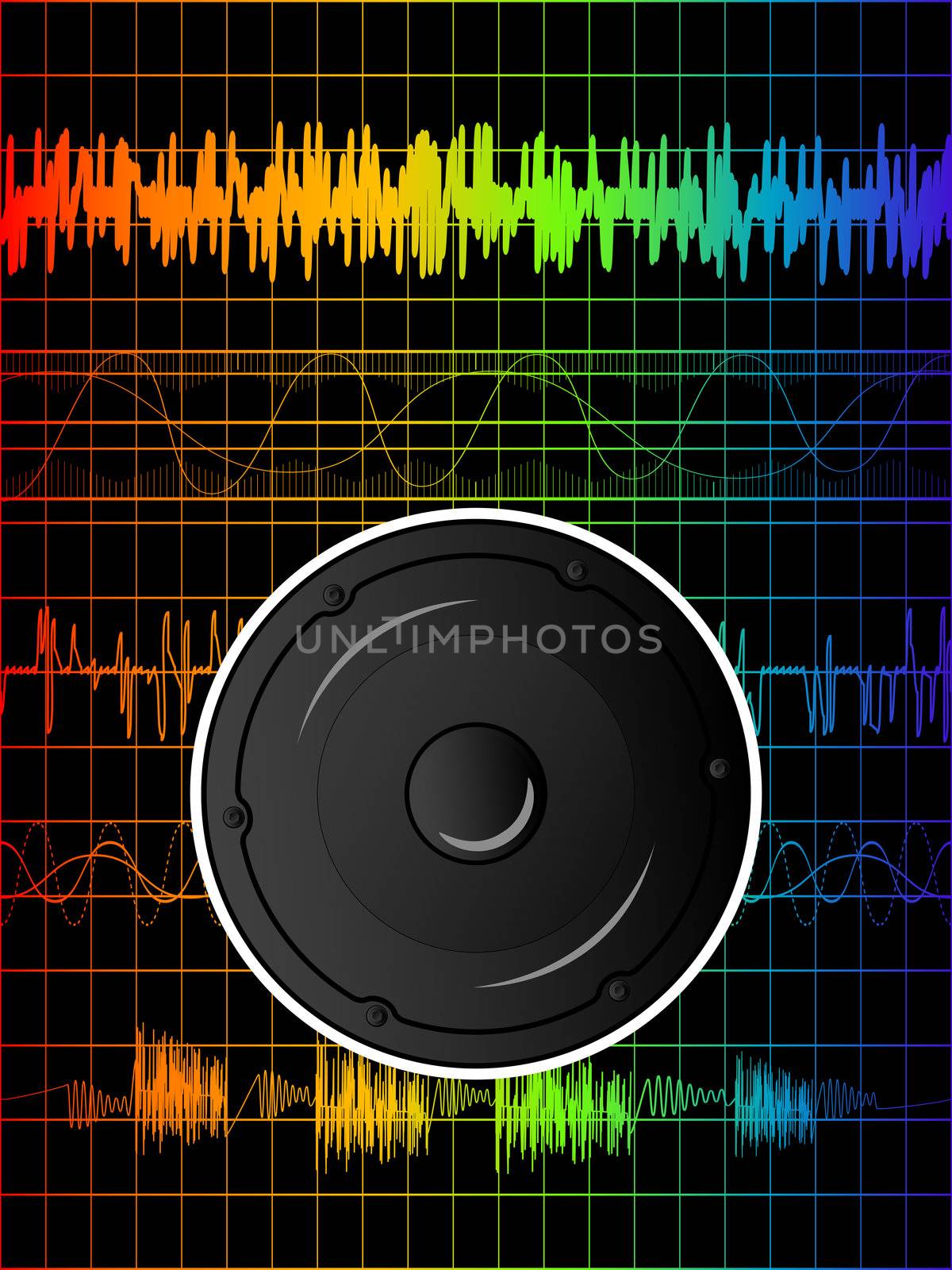 Rainbow disco background by Lirch