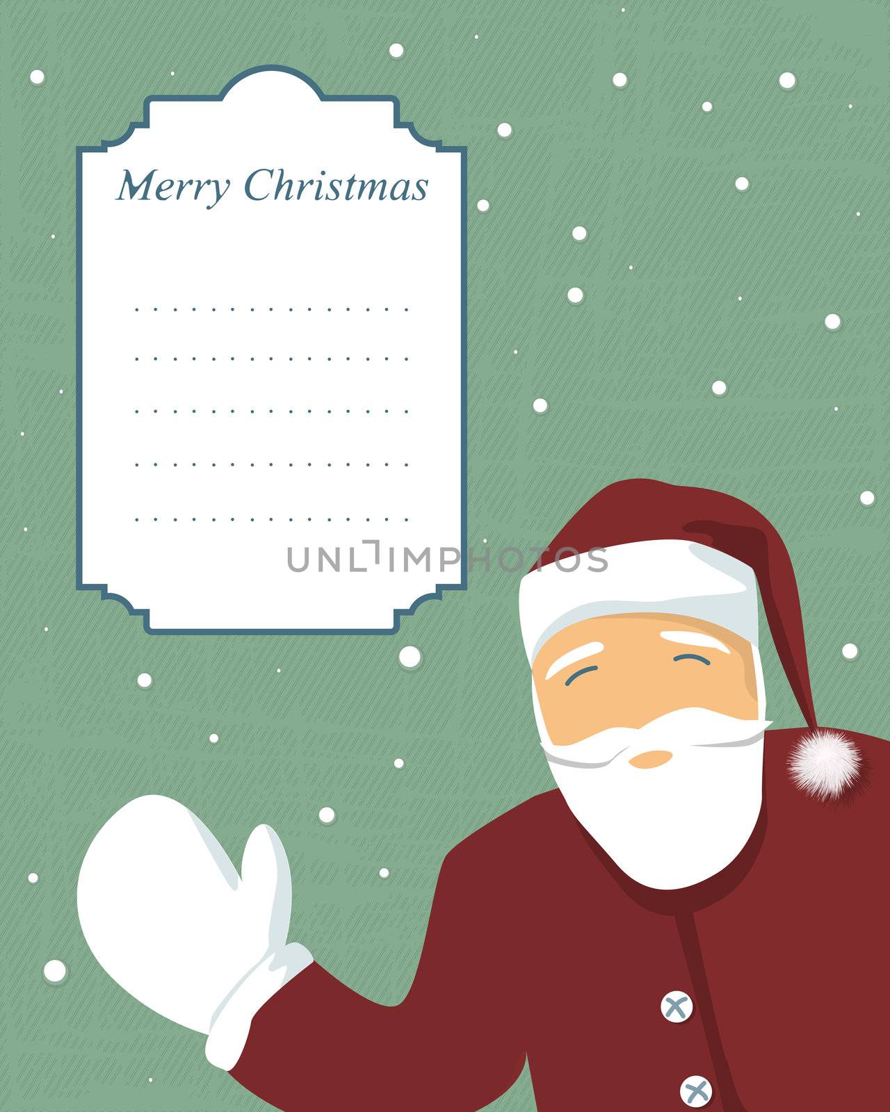 Santa with text banner by Lirch