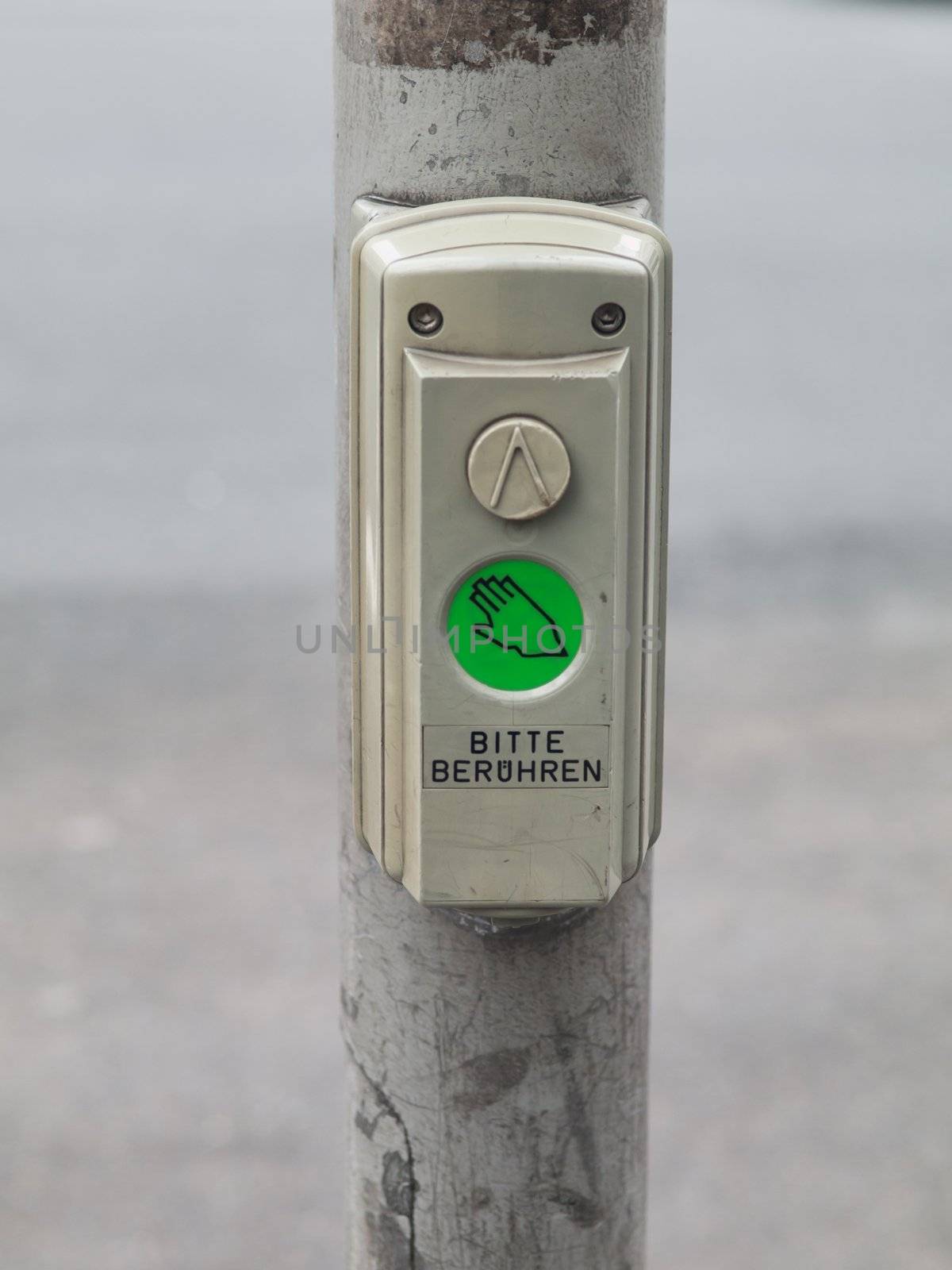 Traffic light button in Germany for pedestrians