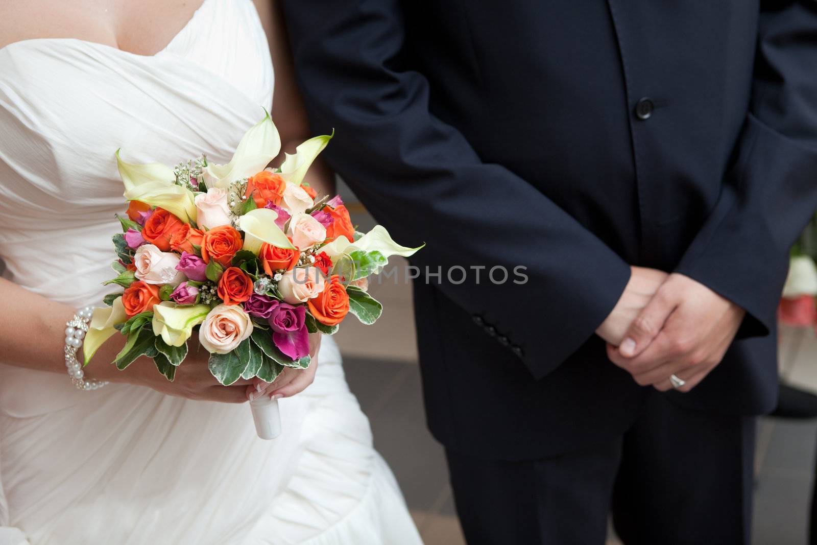 bouquet of bride and groom