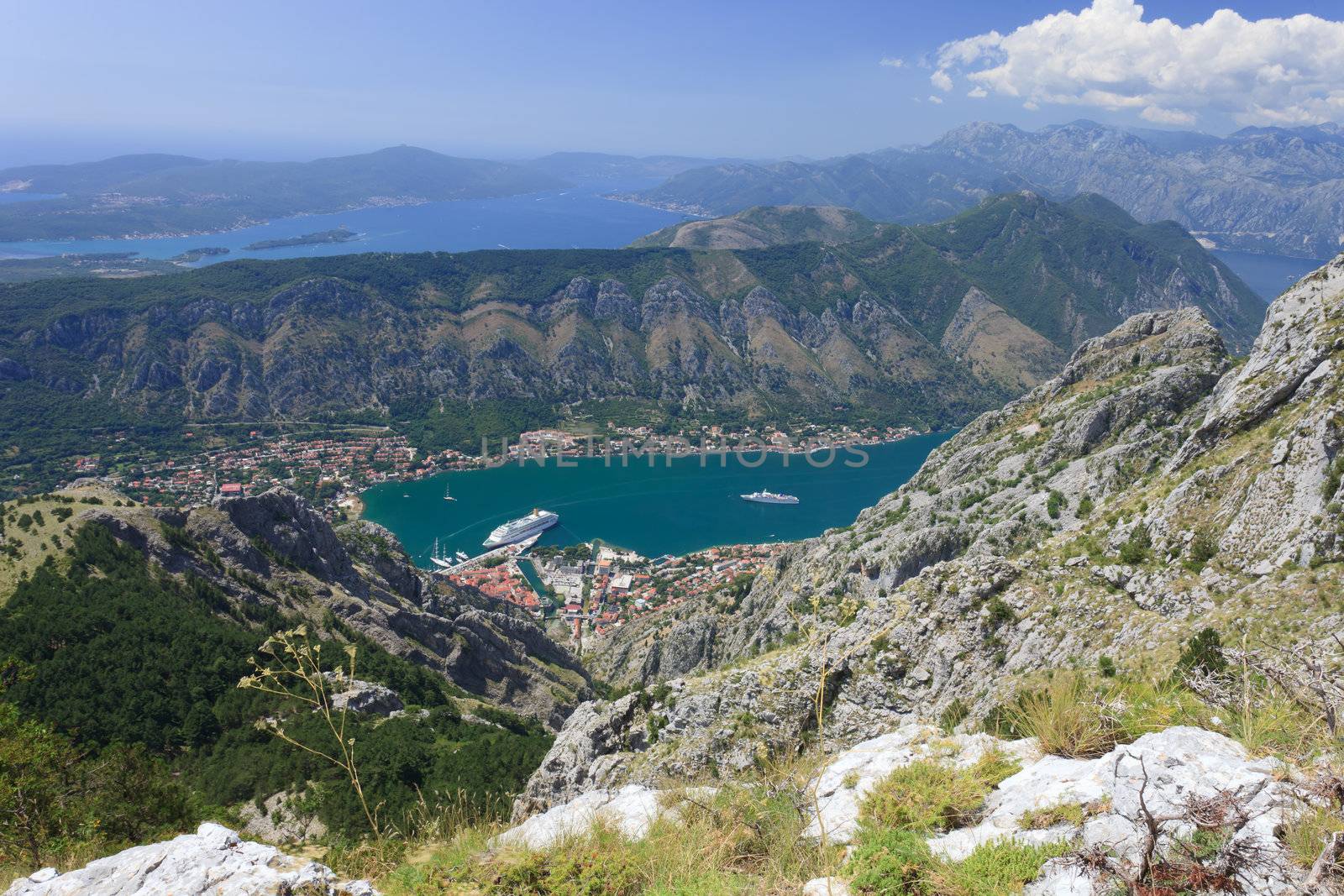 Kotor Bay and cruise ships Montenegro