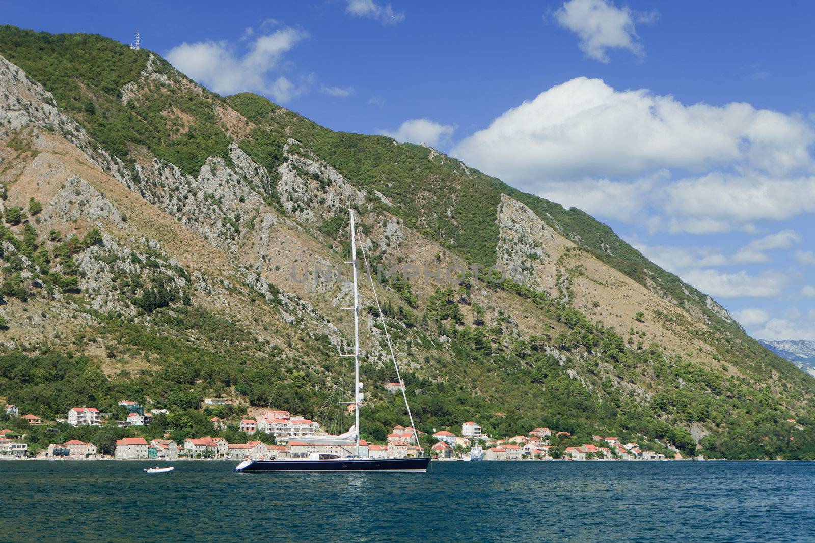 Kotor bay and village by jasonvosper