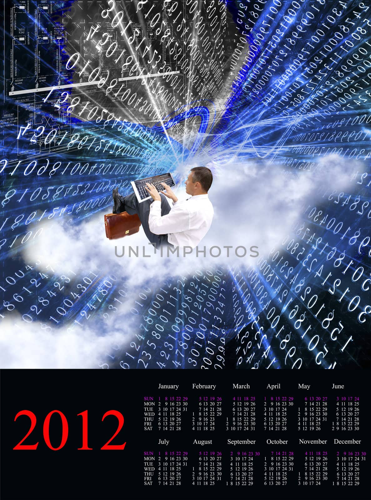 The newest the technology Internet.2012 calendar by sergey150770SV