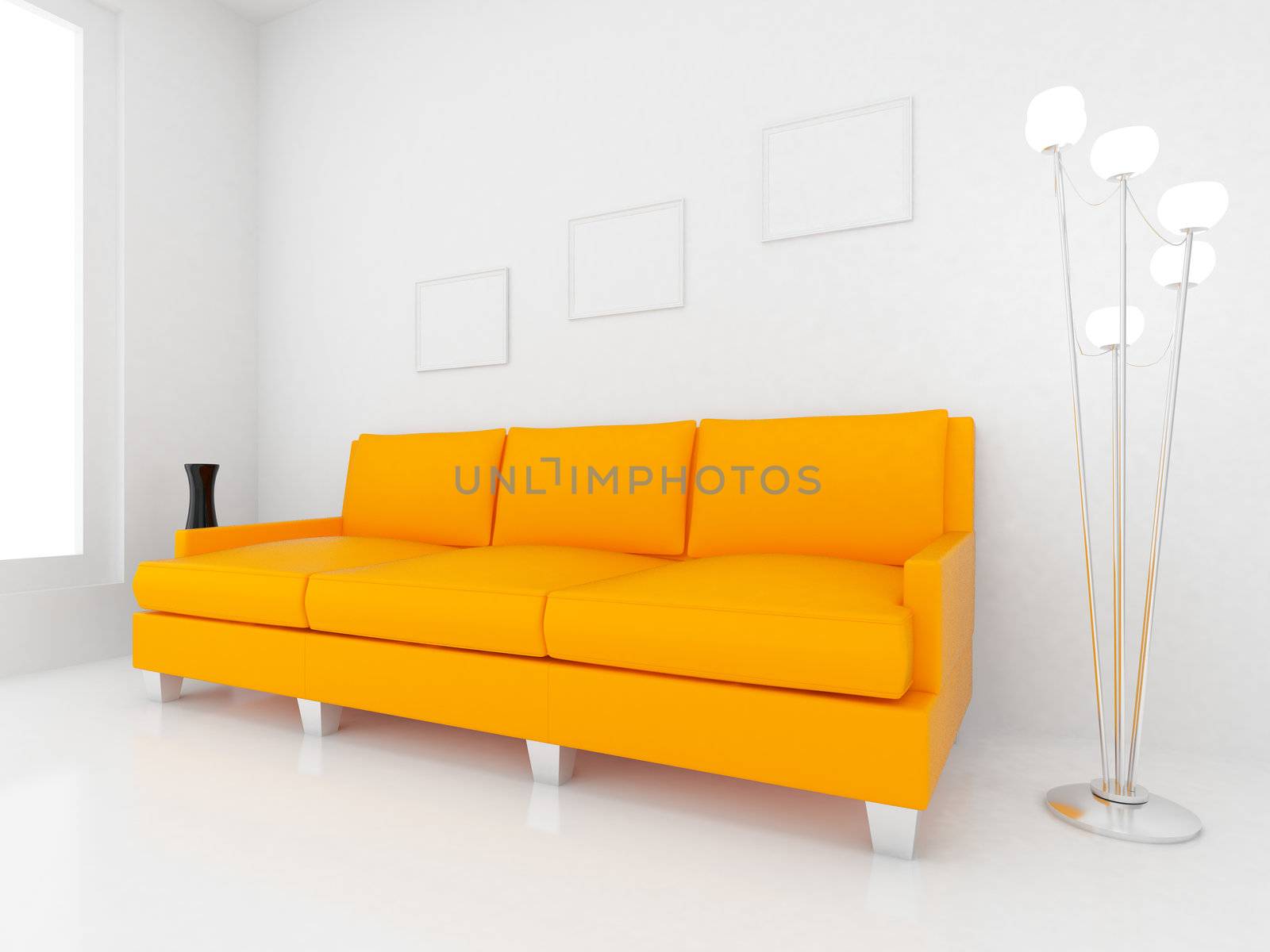 3d render home Interior. High resolution image. Apartments in a modern style.