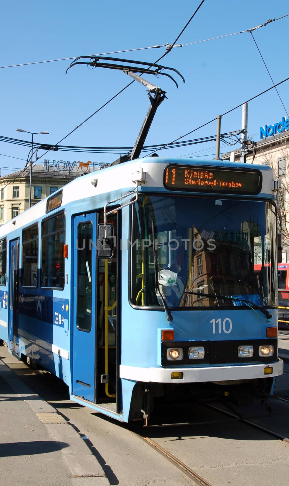 City tram in Oslo Norway