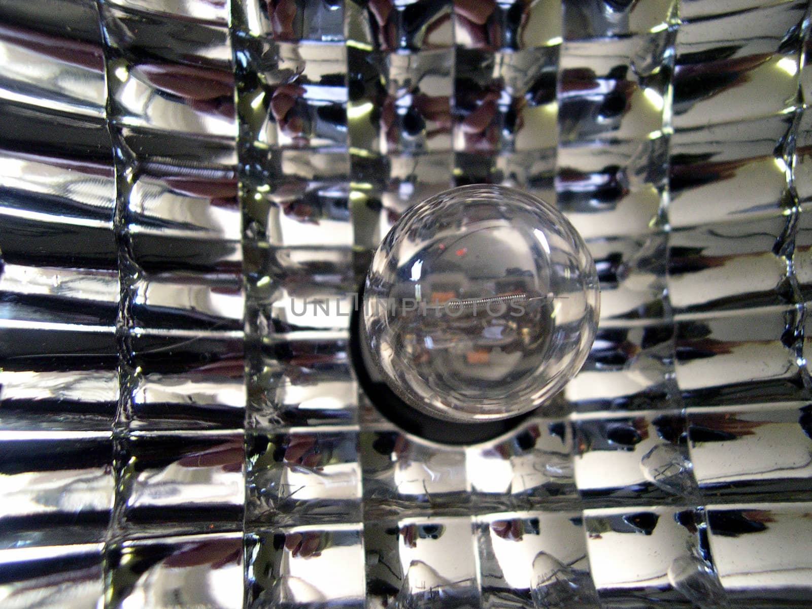 s bulb, mounted in a reflective housing.