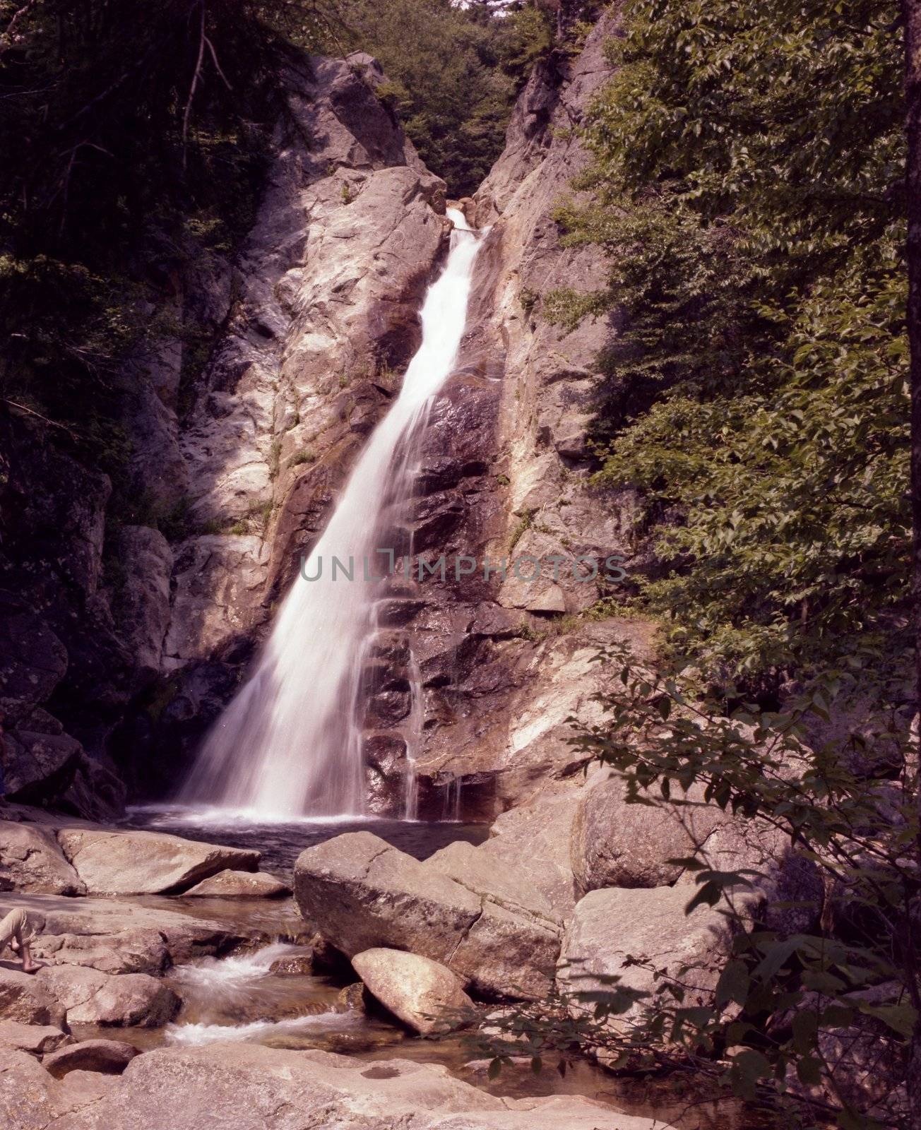 Image of a high falls on the Cabot Trail in Nova Scotia, Canada