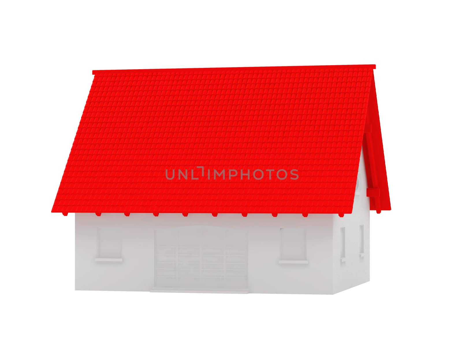 Little house. Isolated on white background. High resolution image.
