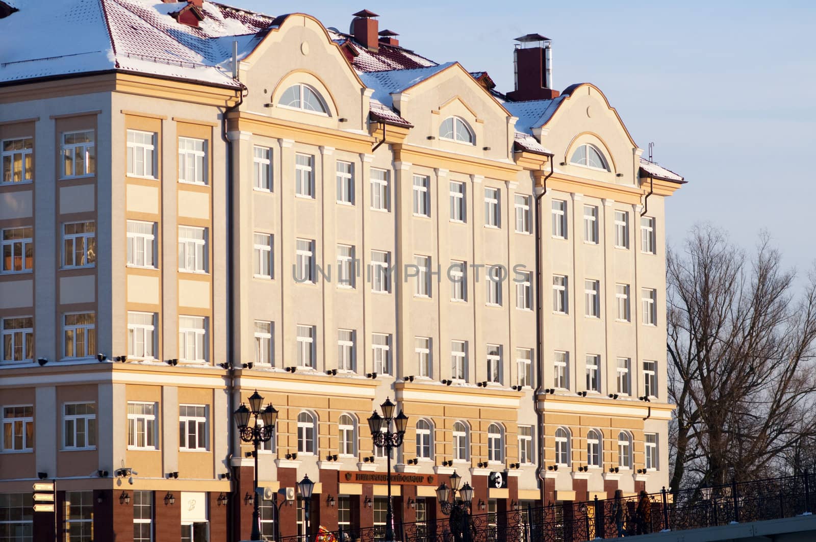 Ancient buildings in Kaliningrad. The ethnographic and trading-craft centre.