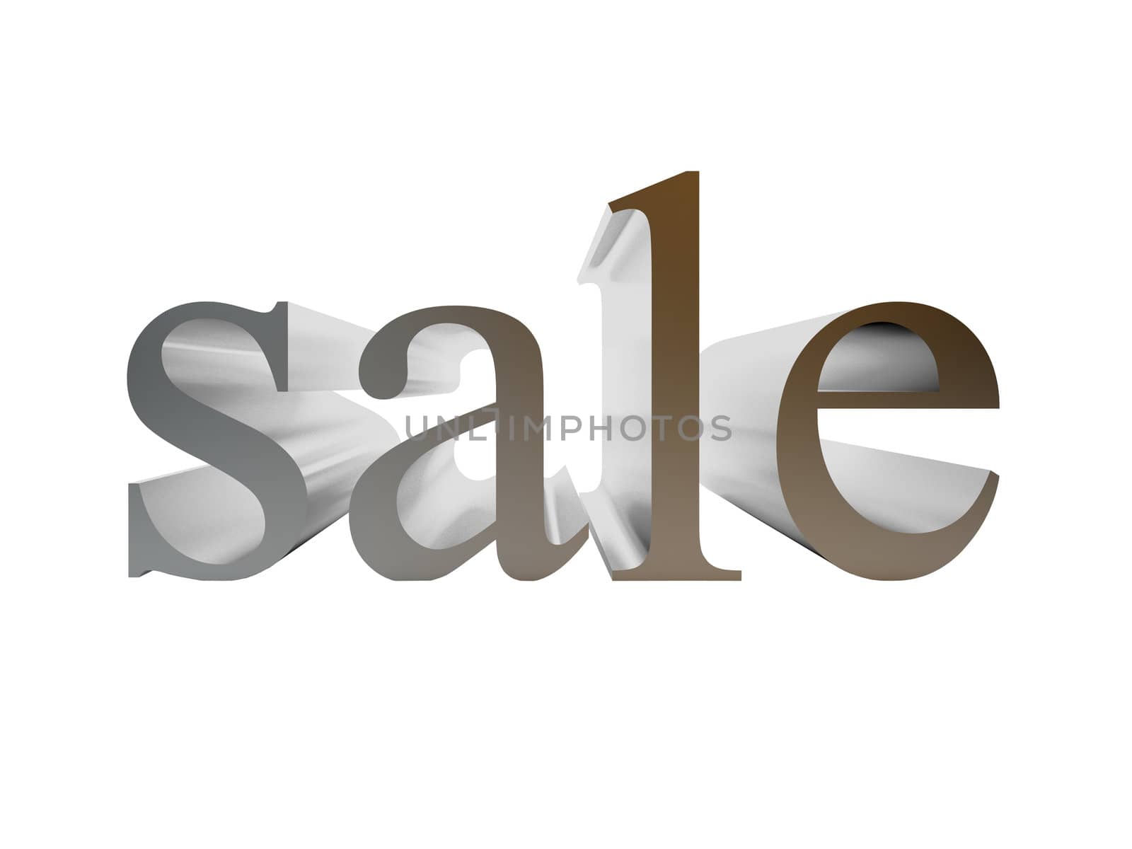 High resolution image metal symbol. 3d illustration over  white backgrounds.