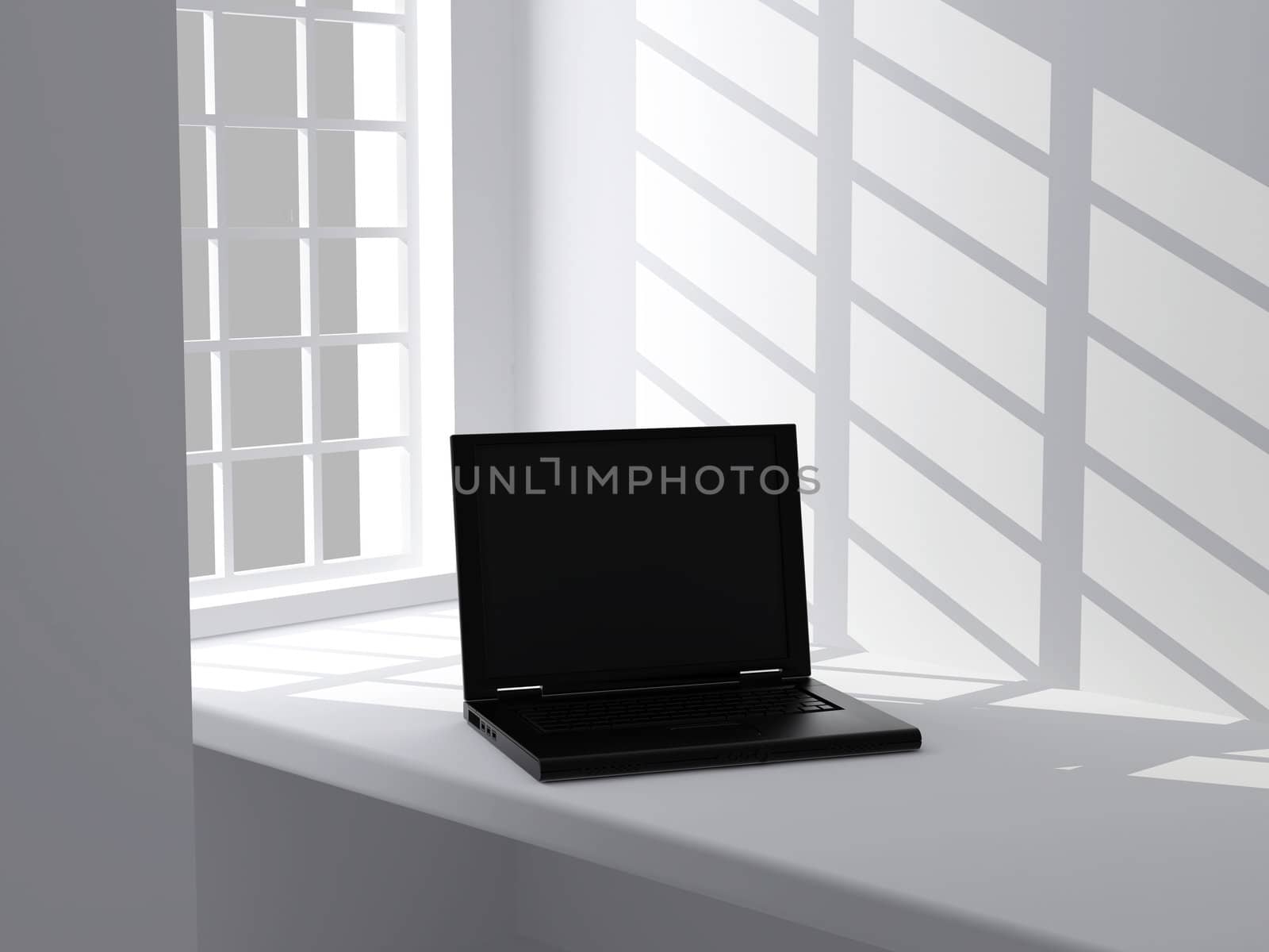 Laptop isolated on white background. High resolution image laptop.