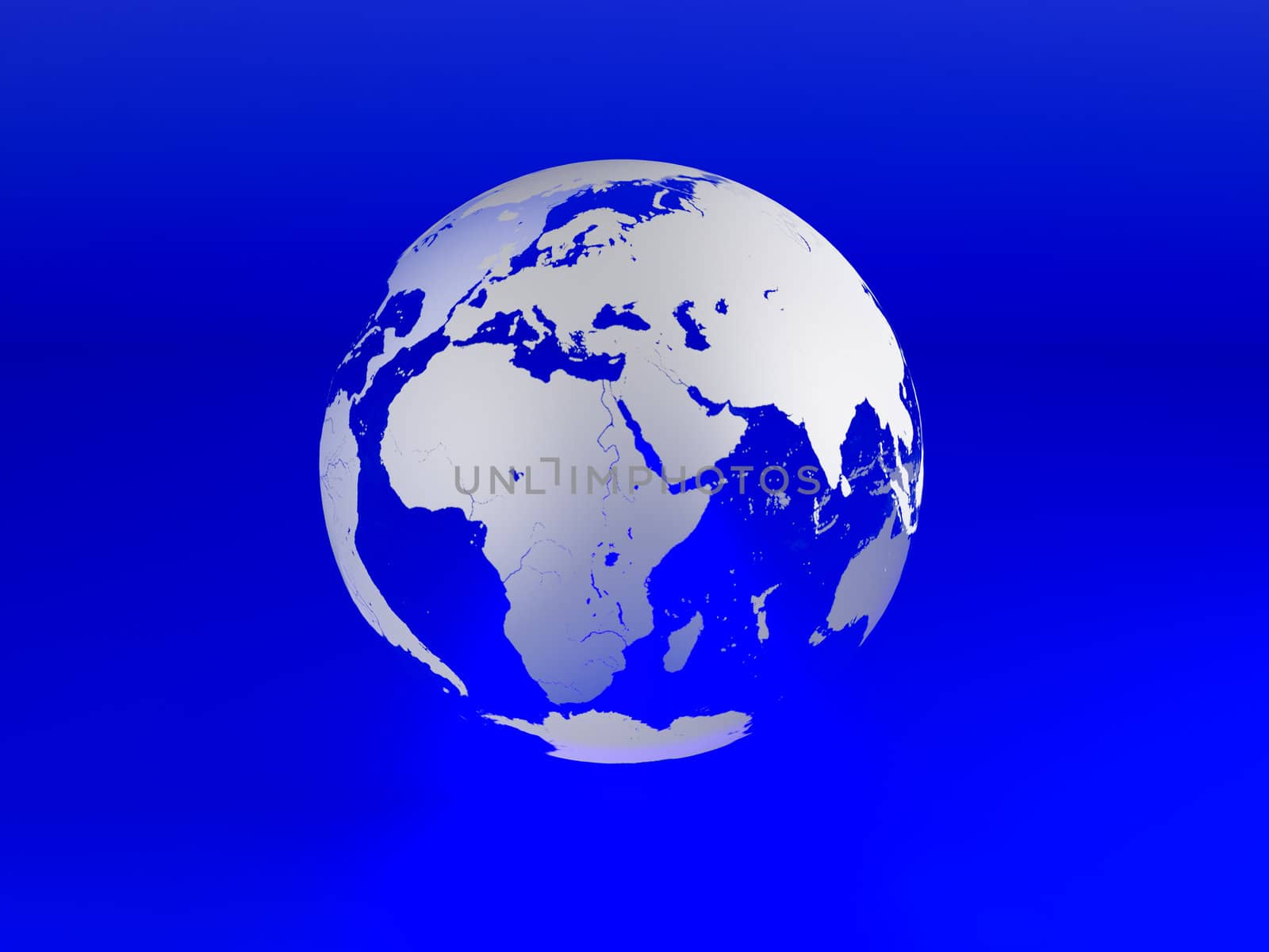 High resolution image  planet. 3d illustration over blue backgrounds.