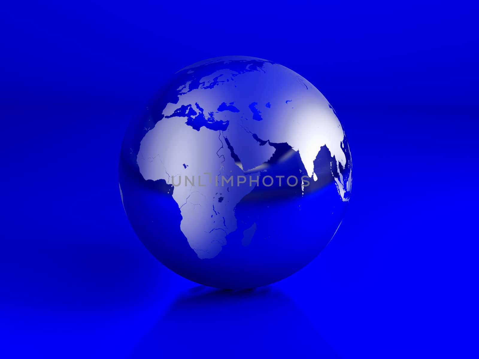 High resolution image  planet. 3d illustration over blue backgrounds.