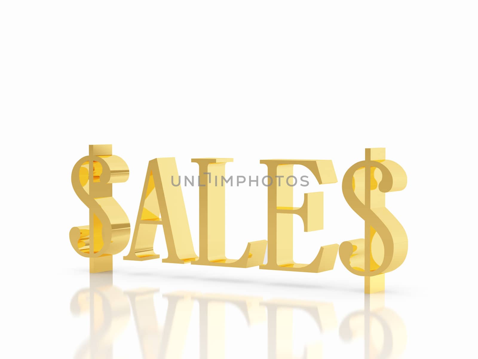 Gold sale tag isolated on white. High resolution image.