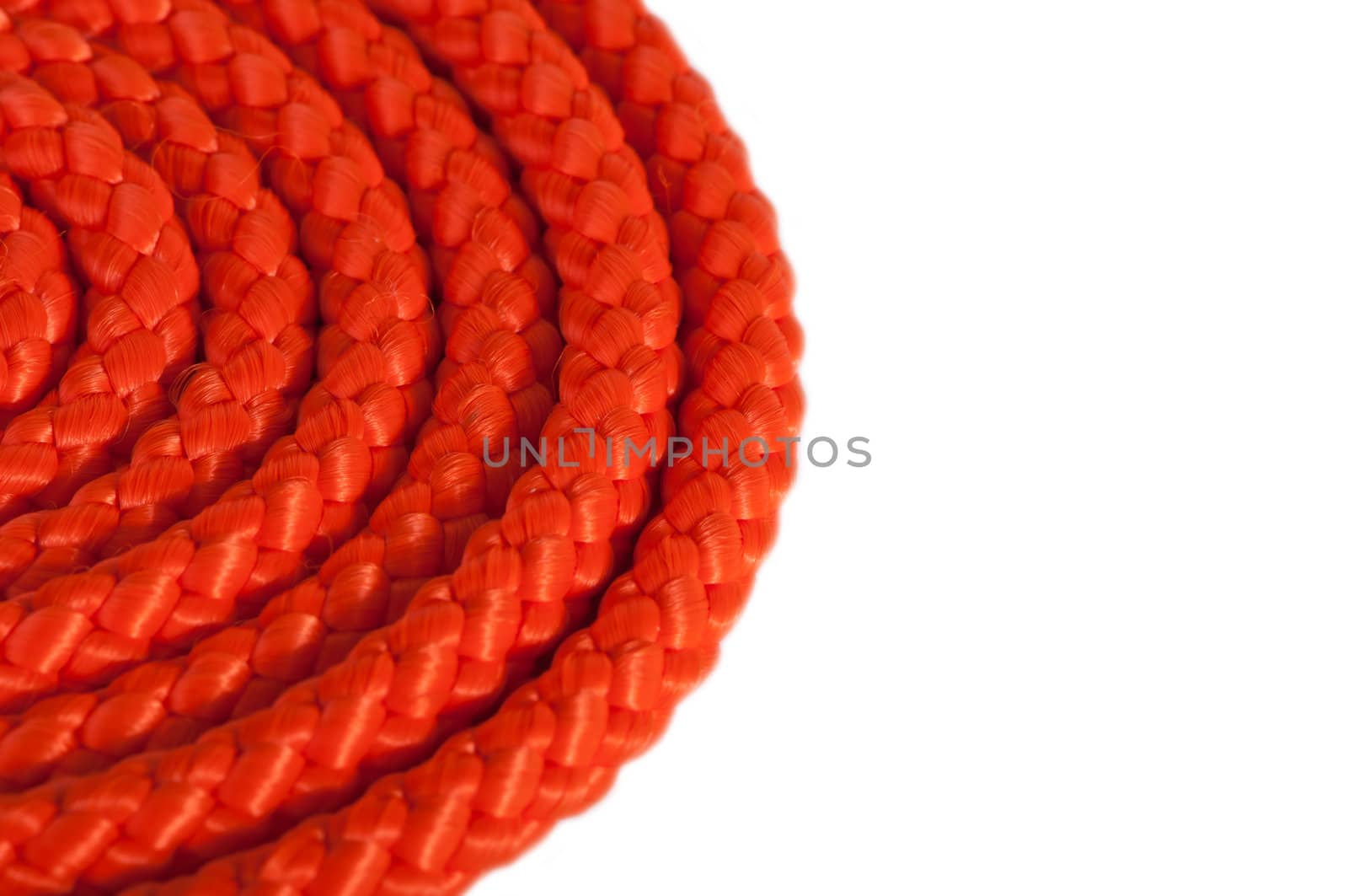 strong knot tied by a rope isolated on a white background