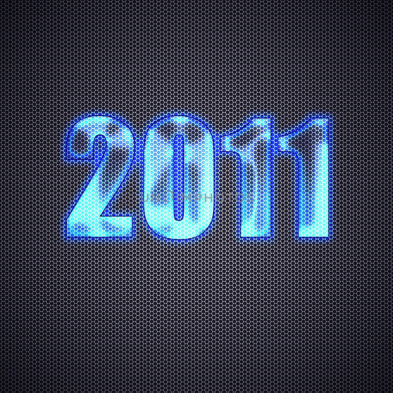 Happy new year 2011. High resolution 3d illustration. Calendar.