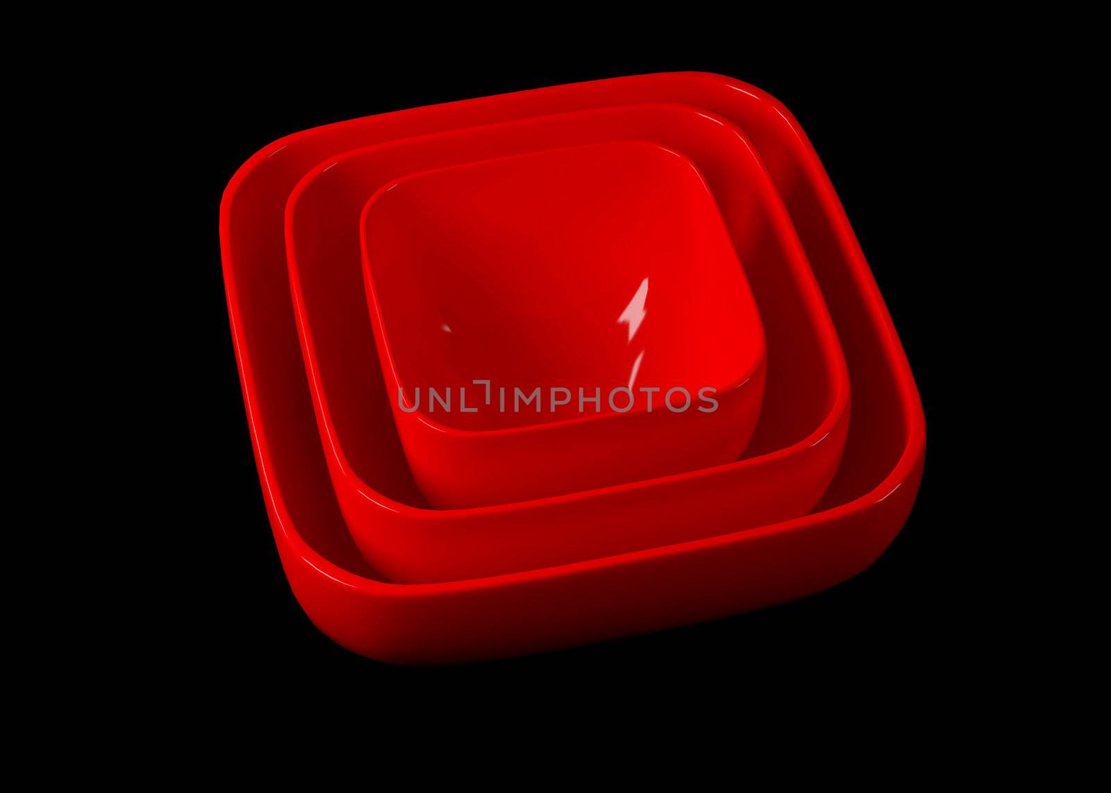 High resolution image. Red plates on a black background.