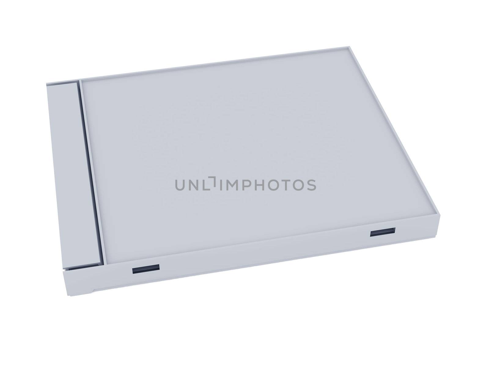 cd box on a white background. 3d illustration. High resolution image.