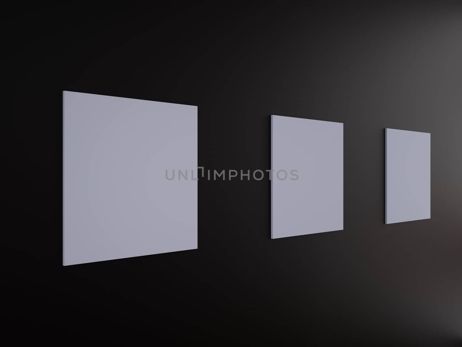 High resolution image a picture. 3d illustration. Picture on a wall.