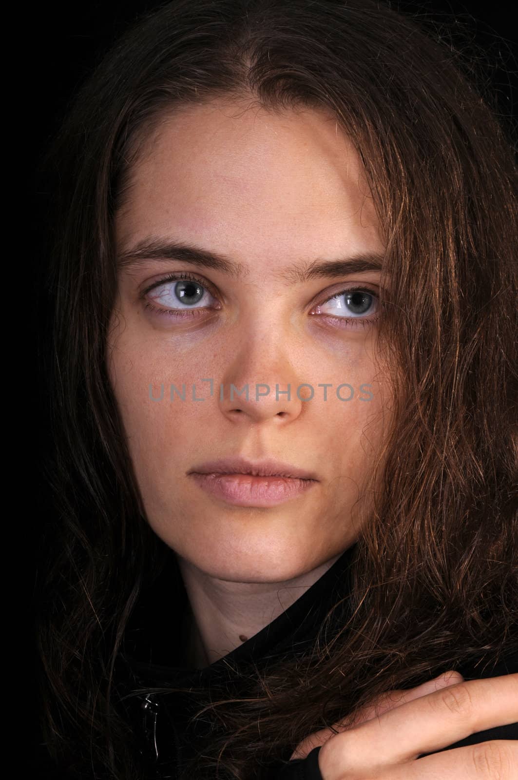 Beautiful russian woman in closeup