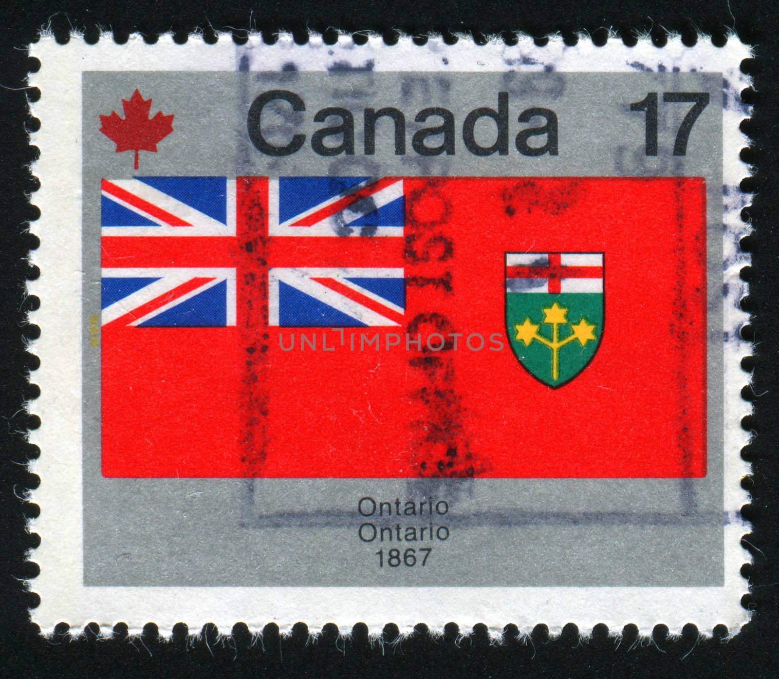 CANADA - CIRCA 1979: Provincial and Territorial flags. Ontario, circa 1979.