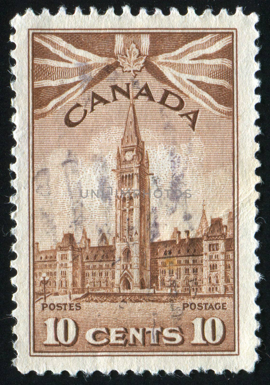 CANADA - CIRCA 1952: Parliament Buildings Ottawa, circa 1952.