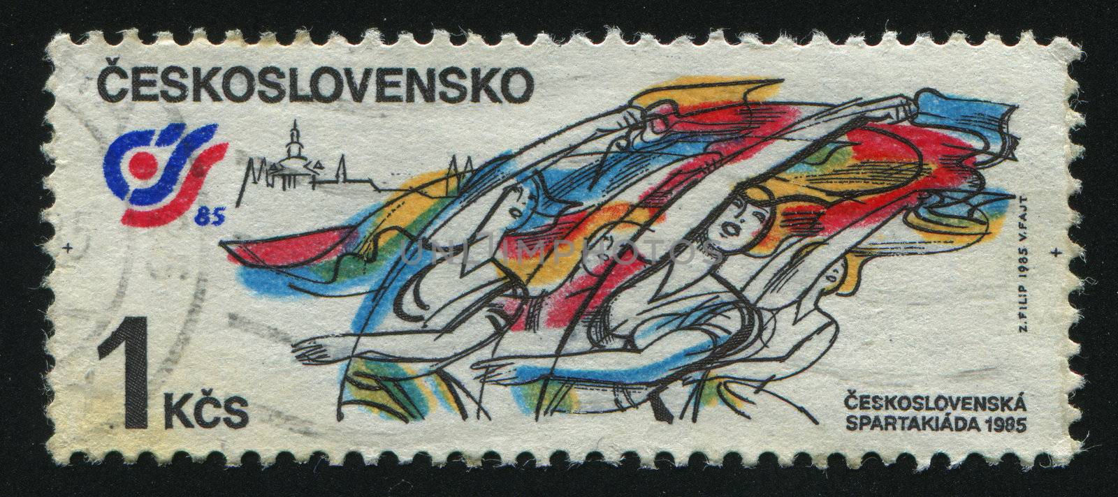 CZECHOSLOVAKIA - CIRCA 1985: National sports competitions, circa 1985.