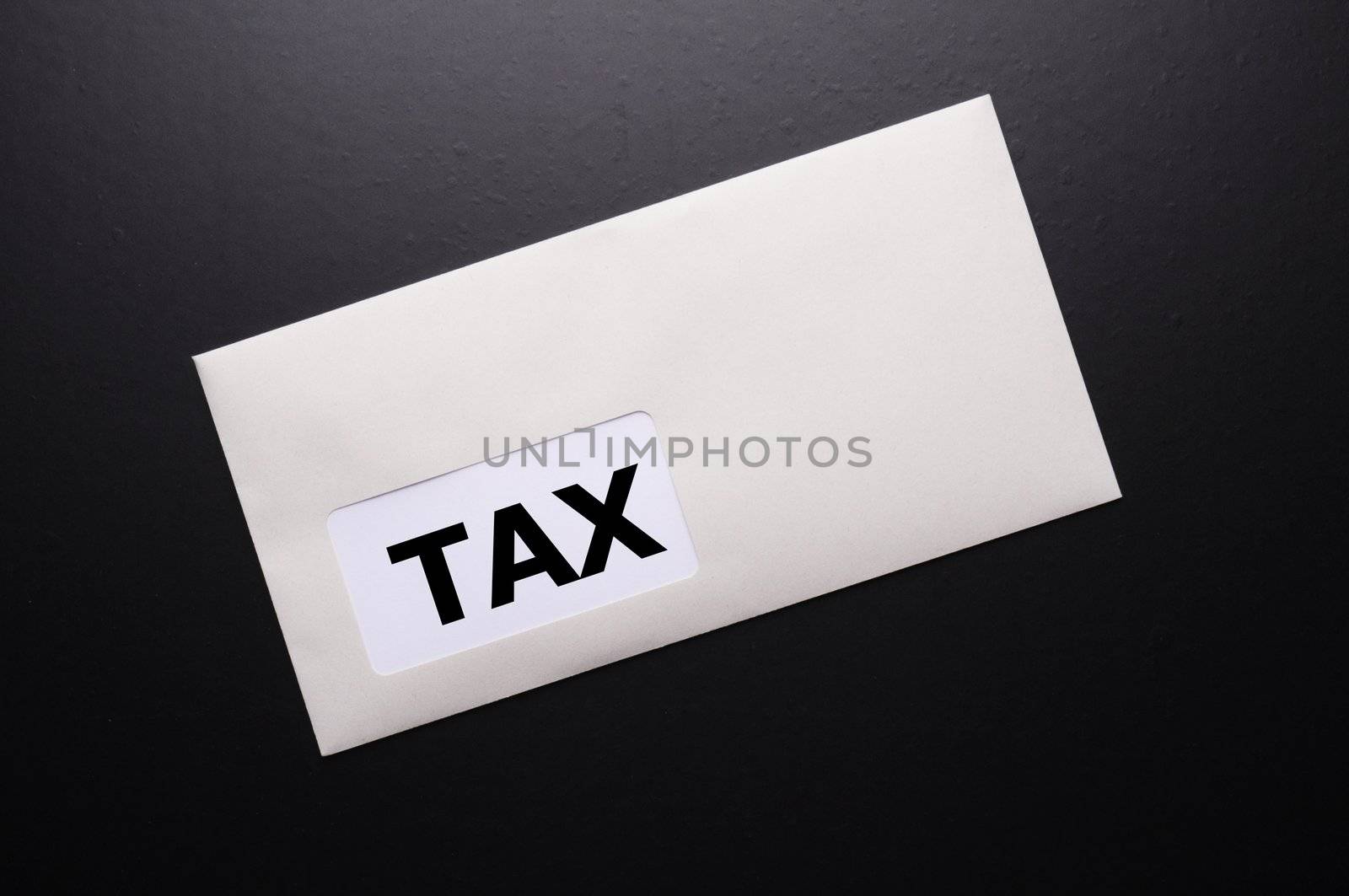 tax concept with mail letter or envelope fom treasure department
