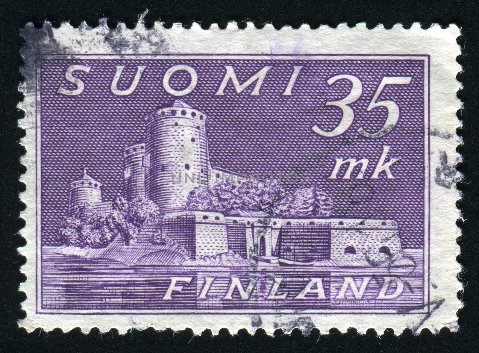 FINLAND - CIRCA 1930:  Castle in Savonlinna, circa 1930.