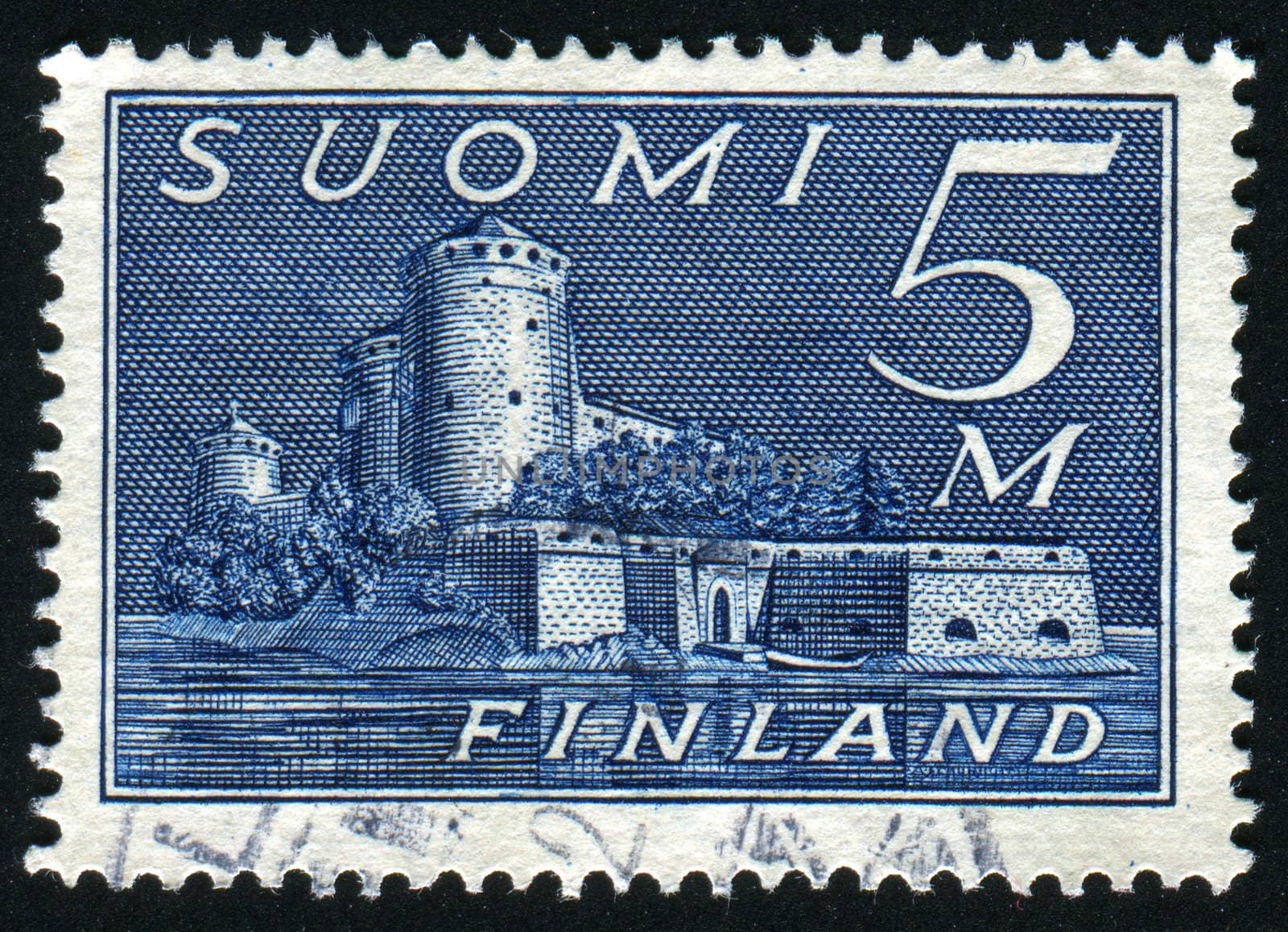 FINLAND - CIRCA 1930:  Castle in Savonlinna, circa 1930.