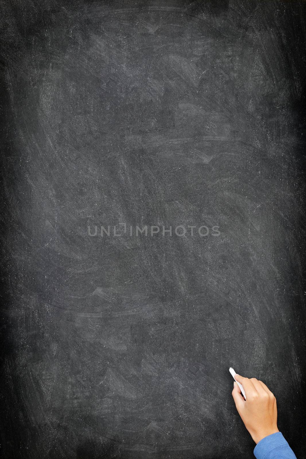 Blackboard / chalkboard - vertical hand writing by Maridav