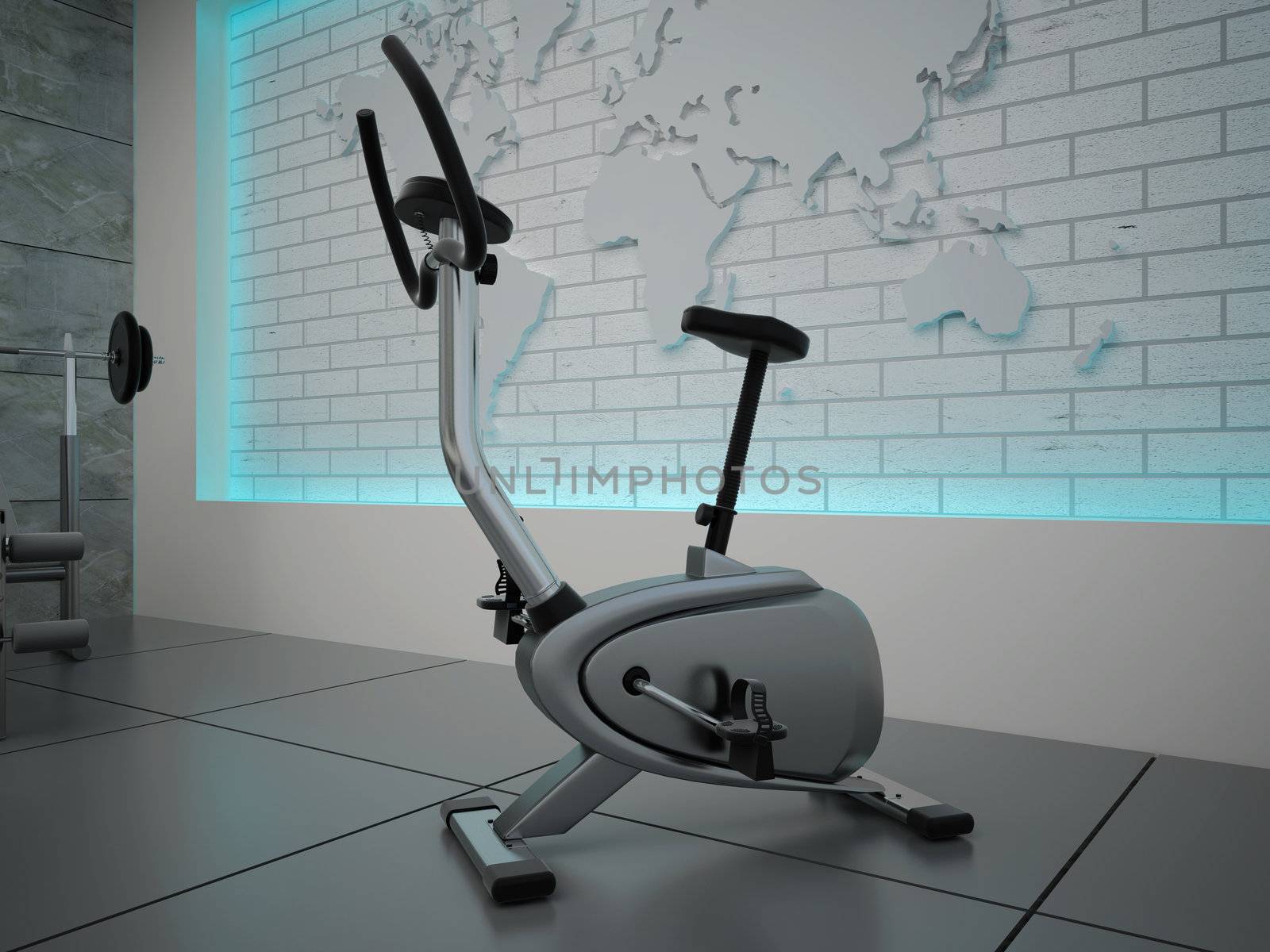 High resolution image interior. 3d illustration modern interior. Living room.
