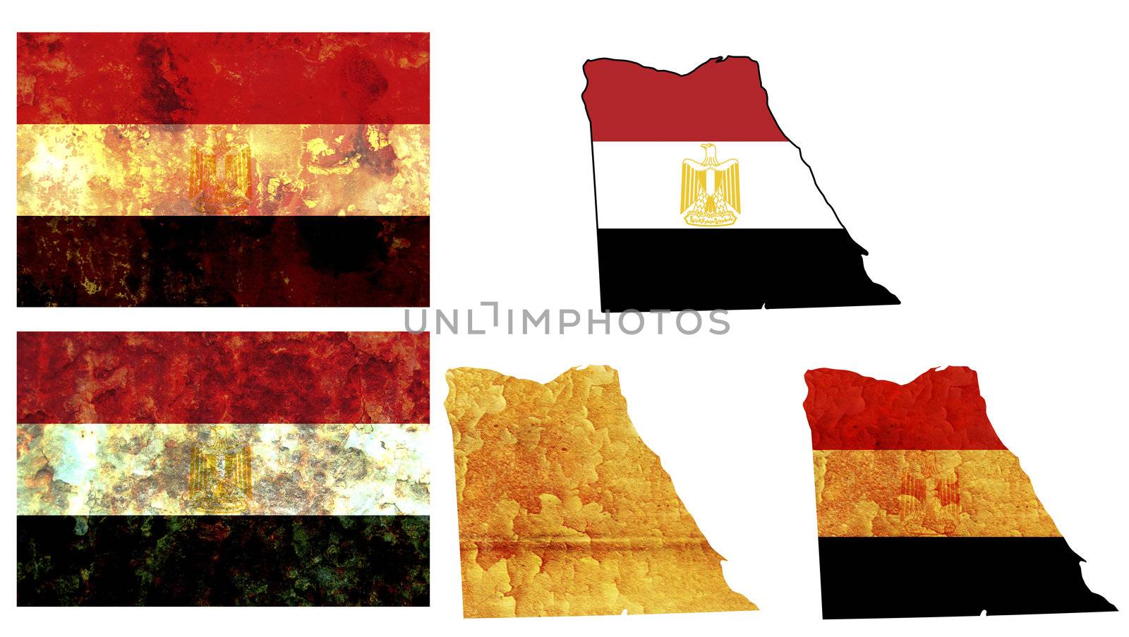 some very old grunge flag on territory of egypt