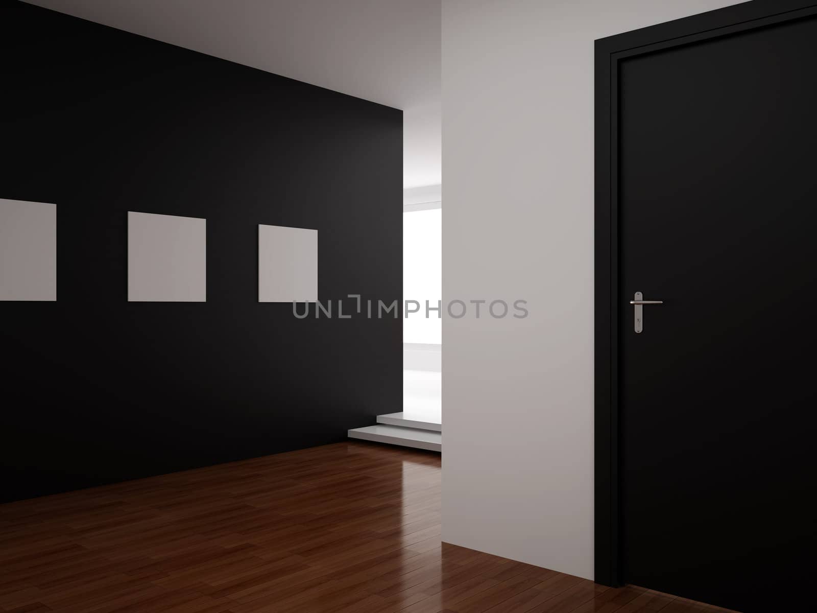 High resolution image interior. 3d illustration modern interior. Living room.
