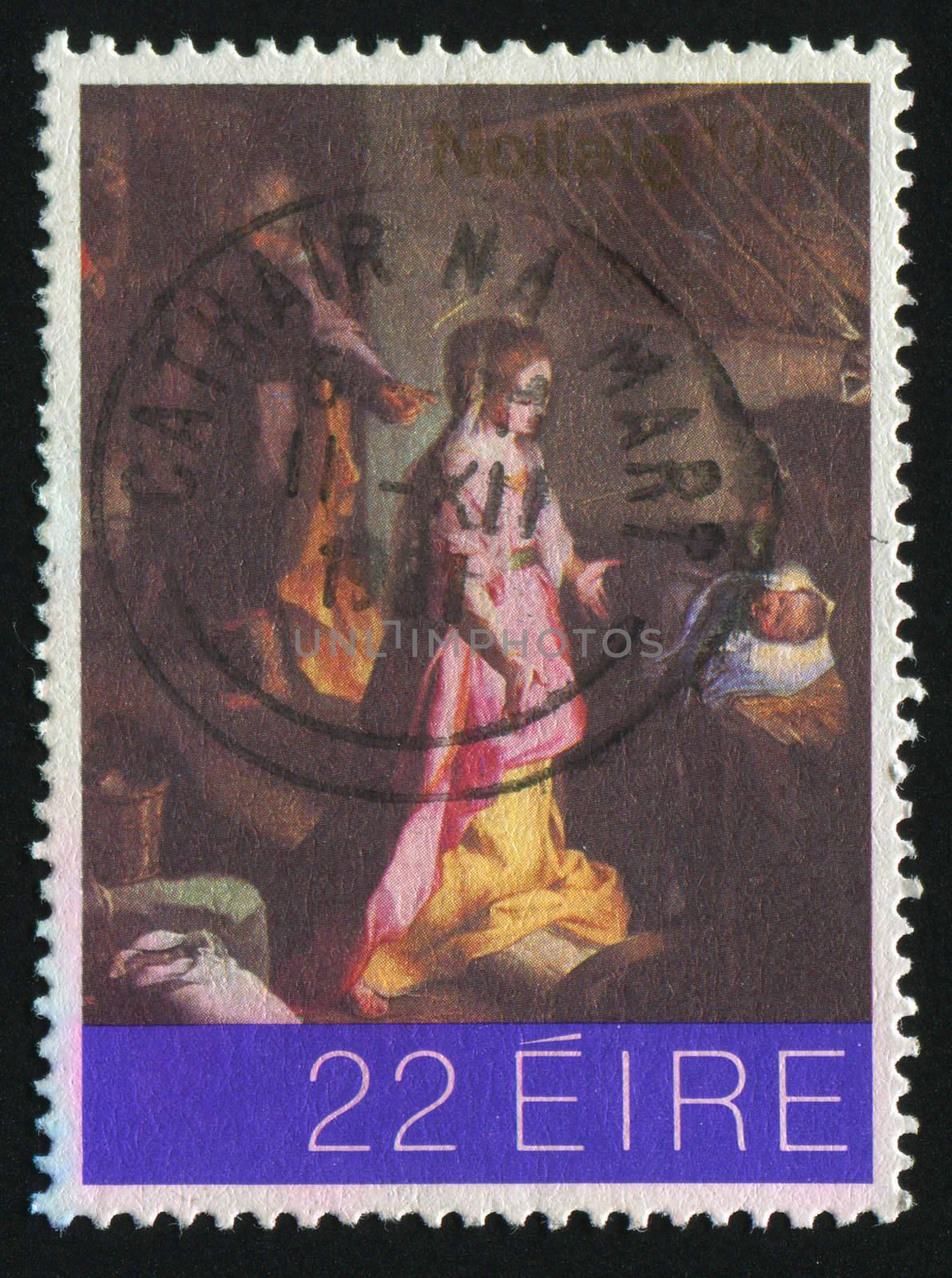 IRELAND - CIRCA 1981: Nativity, by Federico Barocci, circa 1981.