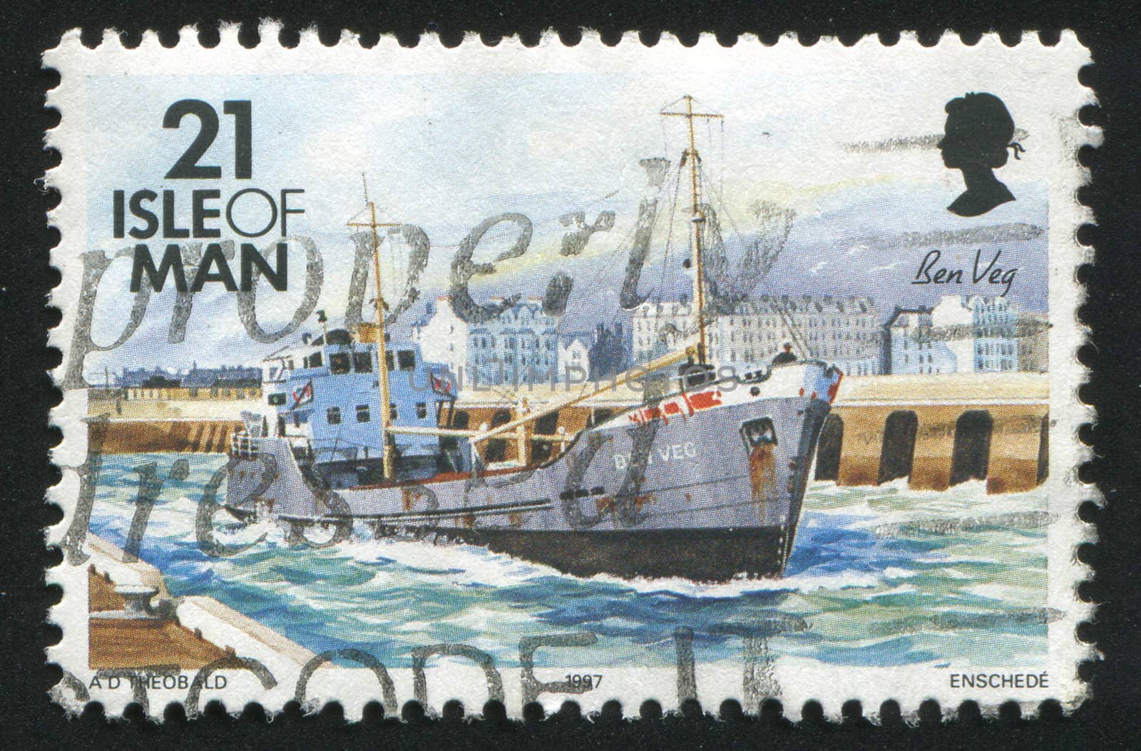 ISLE OF MAN  - CIRCA 1997: Manx Lifeboats floats on the river, circa 1997.