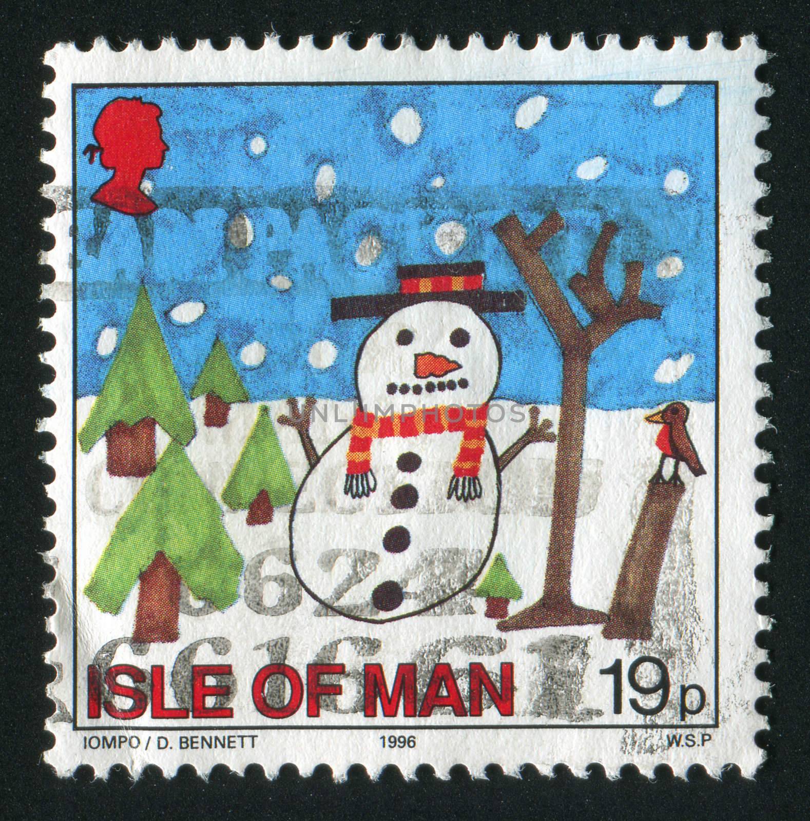 ISLE OF MAN - CIRCA 1996: Snowman, circa 1996.