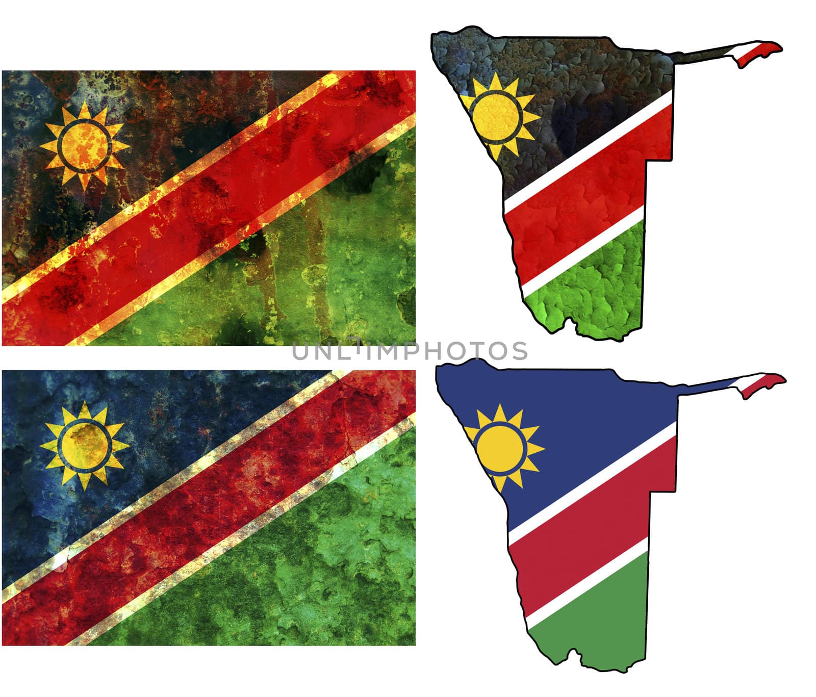 some very old grunge flag on territory of namibia