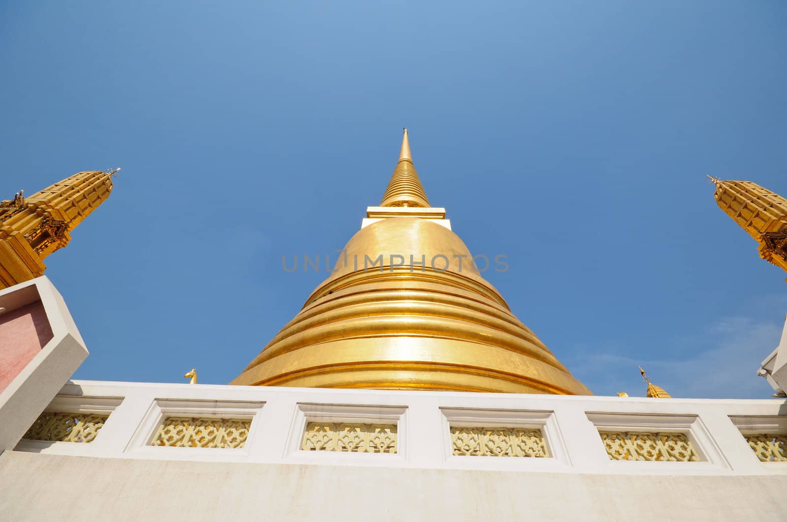 Golden pagoda, Temple in Thailand