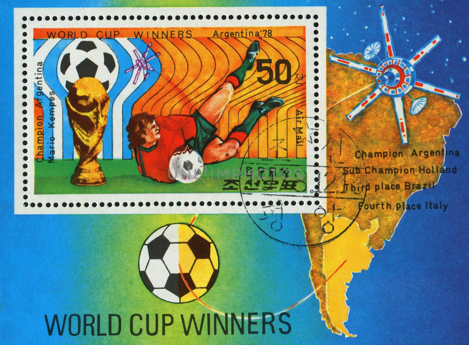 NORTH KOREA - CIRCA 1978: World Cup soccer Championships, circa 1978.