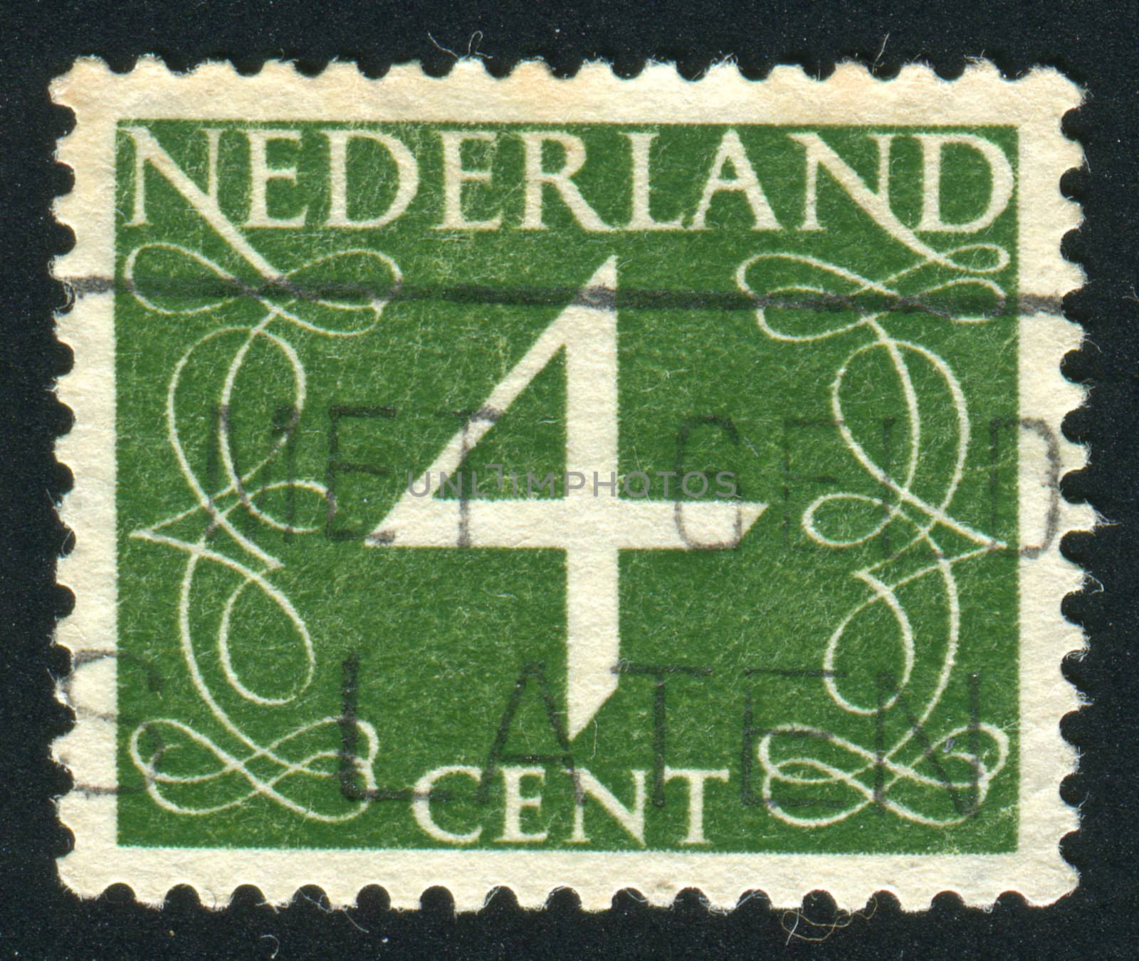 NETHERLANDS - CIRCA 1953: Stamp of the Netherlands in cost of 80 cents, circa 1953.