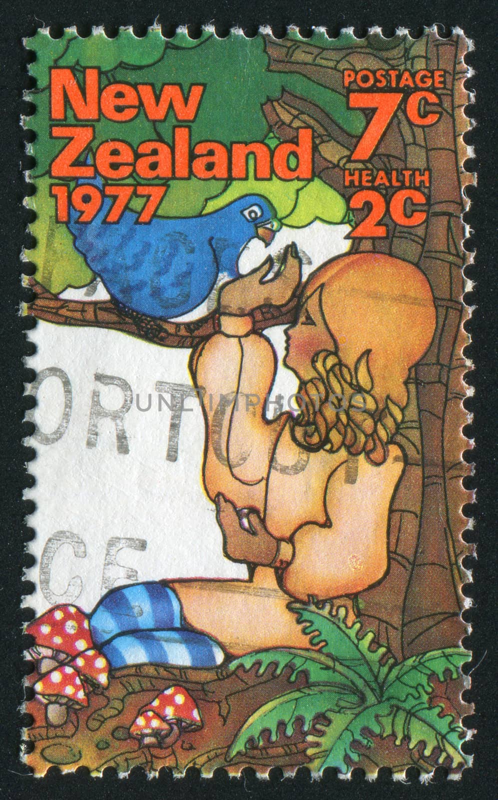 NEW ZEALAND - CIRCA 1977: The girl plays with the butterfly, circa 1977.