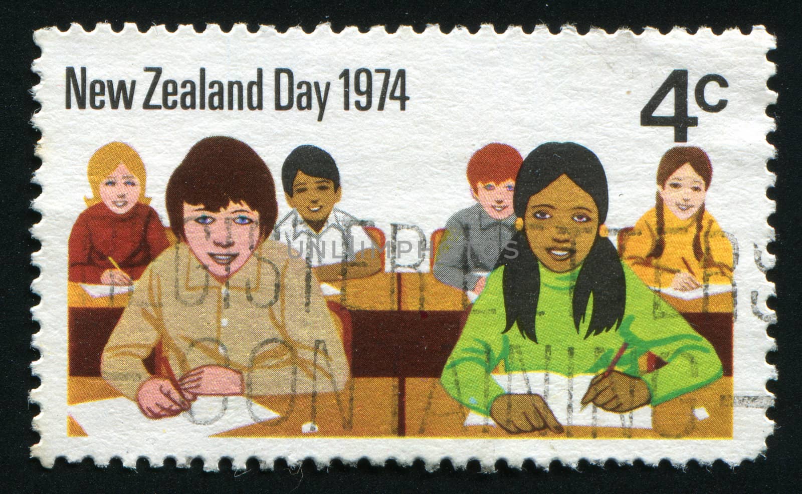 NEW ZEALAND - CIRCA 1974: Children go to school, circa 1974.
